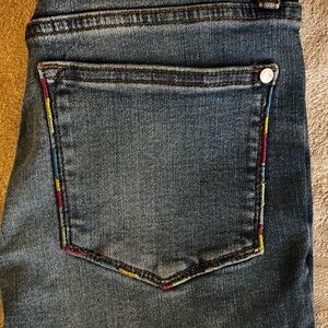 Judy Blue Dark Wash Jeans with Colorful Stitching